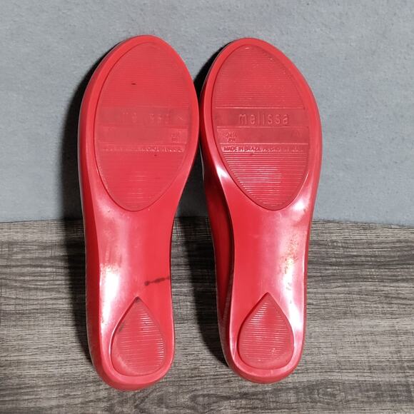 Melissa + Sebastian ErraZuriz Yelly Flats Womens 8 US Red Melting Hearts RARE - Picture 11 of 14